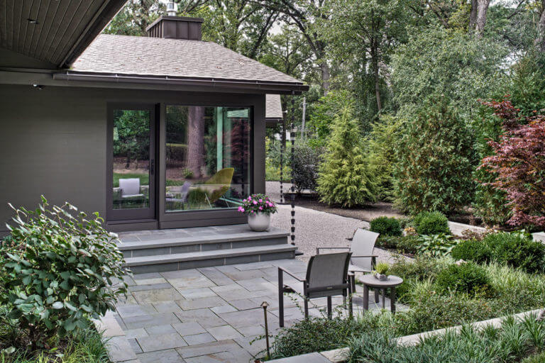 private outdoor seating area for Wheaton, IL design project