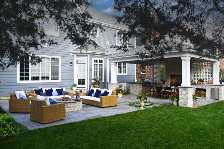 Gaucho Grill backyard transformation project in Western Springs, IL